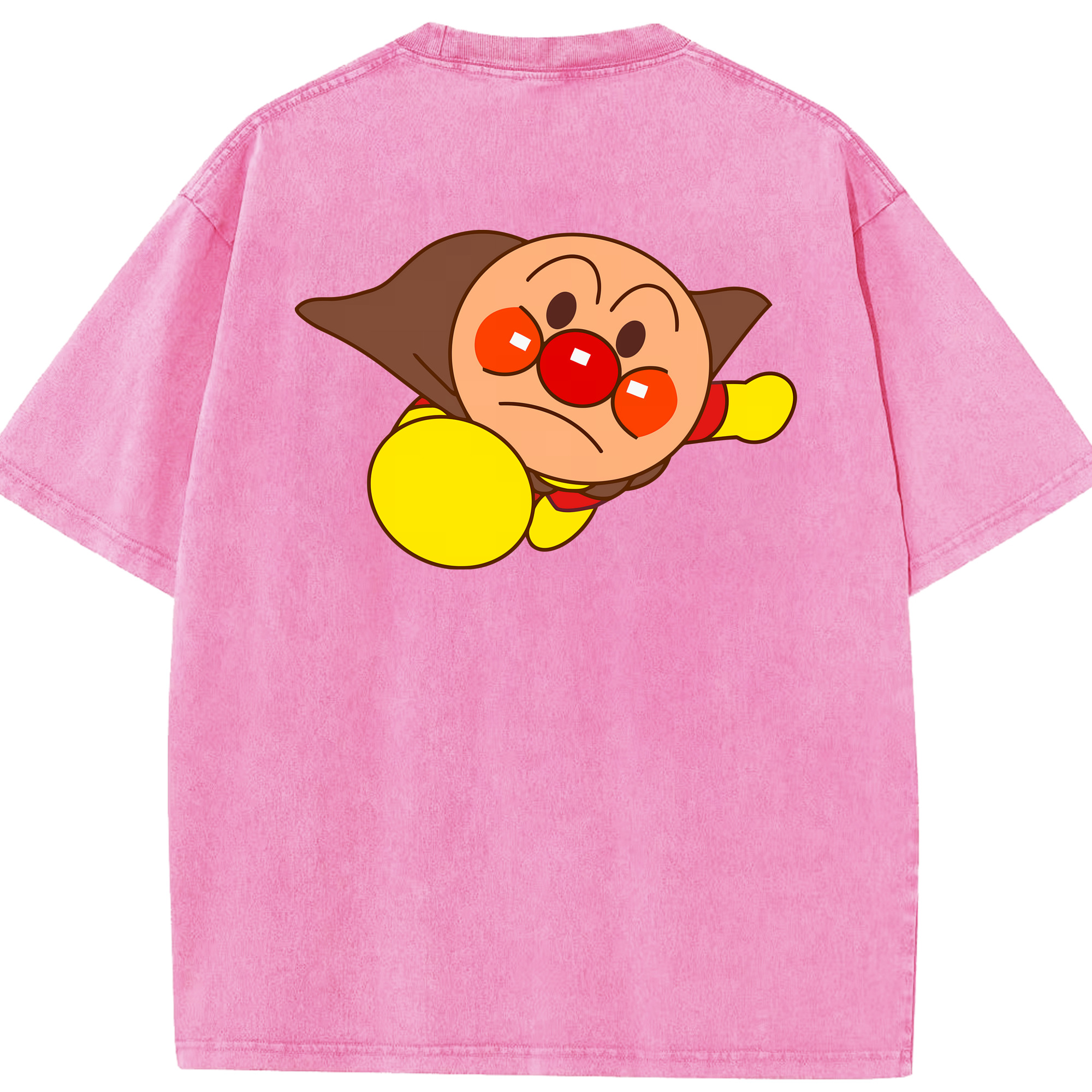 （画像用） アンパンマン Anpanman 綿100% ヴィンテージ風 半袖Tシャツ（背面プリント）